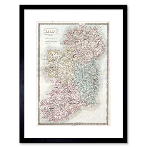 1850 HALL MAP IRELAND VINTAGE BLACK FRAME FRAMED ART PRINT PICTURE B12X2151 1850 HALL MAP IRELAND VINTAGE BLACK FRAME FRAMED ART PRINT PICTURE B12X2151 von Wee Blue Coo
