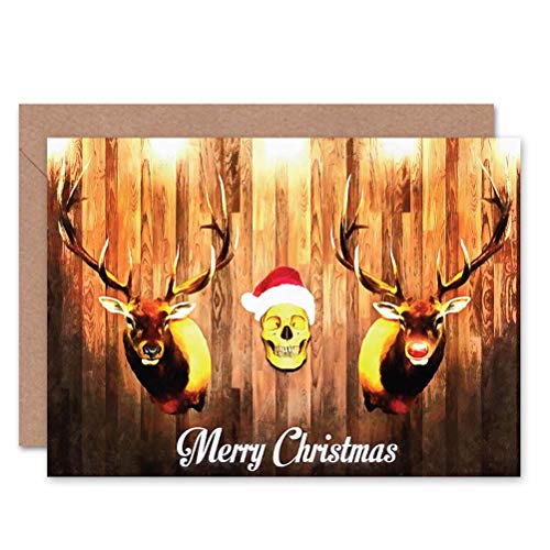 Wee Blue Coo CARD MERRY CHRISTMAS XMAS TROPHY SANTA SKULL FUN GIFT von Wee Blue Coo