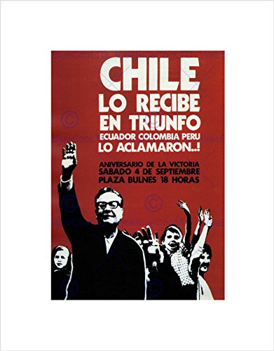 Chile Political Salvador Allende Victory Success Framed Art Print B12X4416 von Wee Blue Coo