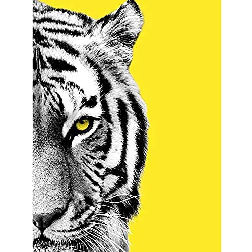 Close up Beasties Tiger Unframed Art Print Poster Wall Decor 12x16 inch Wand Deko von Wee Blue Coo