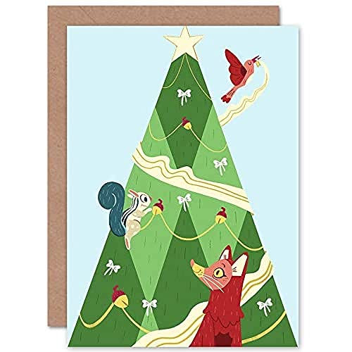 Wee Blue Coo Cute Fox Christmas Card Süß Christus von Wee Blue Coo