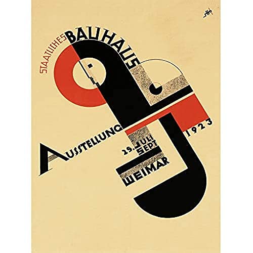 Exhibition Bauhaus Weimar Germany Unframed Art Print Poster Wall Decor 12x16 inch Ausstellung Deutschland Wand Deko von Wee Blue Coo