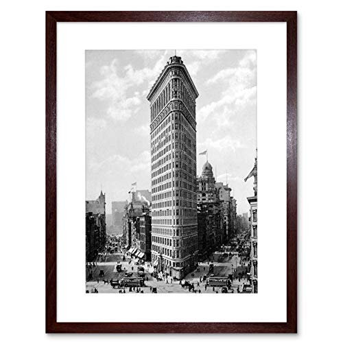 FLAT IRON BUILDING NY 1903 HISTORY OLD BW PHOTO FRAMED ART PRINT PICTURE F12X355 FLAT IRON BUILDING NY 1903 HISTORY OLD BW PHOTO FRAMED ART PRINT PICTURE F12X355 von Wee Blue Coo