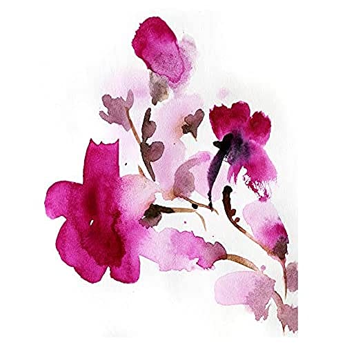 Flower Pink Watercolour Unframed Art Print Poster Wall Decor 12x16 inch Blume Rosa Aquarell Wand Deko von Wee Blue Coo