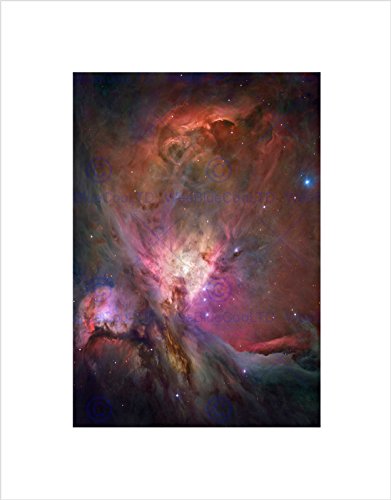 HUBBLE SPACE TELESCOPE ORION NEBULA BLACK FRAMED ART PRINT B12X2414 von Wee Blue Coo