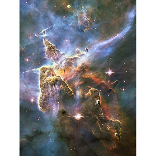 Wee Blue Coo Hubble Space Telescope Landscape Carina Nebula Art Large Art Print Poster Wall Decor 18x24 inch von Wee Blue Coo