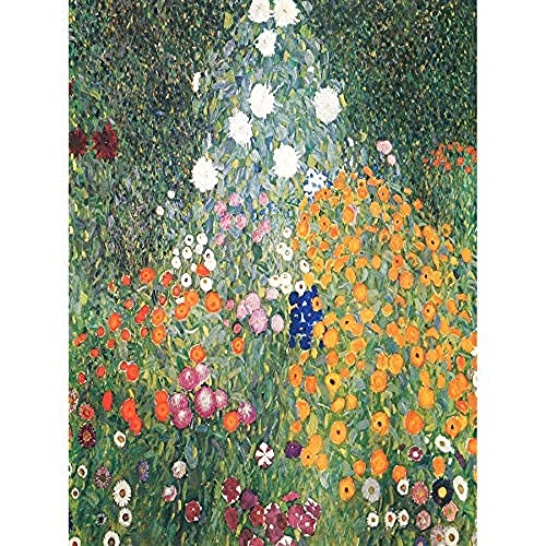 Klimt Flower Garden 1907 Unframed Art Print Poster Wall Decor 12x16 inch Blume Garten Wand Deko von Wee Blue Coo