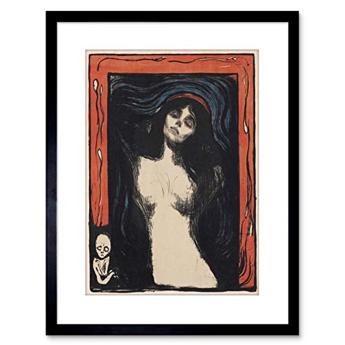 PAINTING EDVARD MUNCH MADONNA 2 FRAMED ART PRINT POSTER F97X11883 von Wee Blue Coo