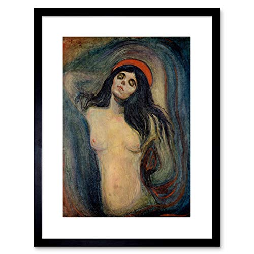 PAINTING EDVARD MUNCH MADONNA FRAMED ART PRINT POSTER F97X11884 von Wee Blue Coo