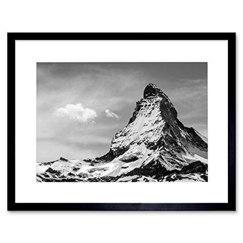 Wee Blue Coo PHOTO MATTERHORN ALPS MOUNTAIN BLACK WHITE FRAMED ART PRINT POSTER F12X10520 Wee Blue Coo PHOTO MATTERHORN ALPS MOUNTAIN BLACK WHITE FRAMED ART PRINT POSTER F12X10520 von Wee Blue Coo