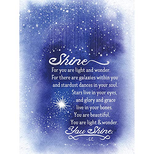 Quote Shine Stars Unframed Art Print Poster Wall Decor 12x16 inch Zitat Sterne Wand Deko von Wee Blue Coo