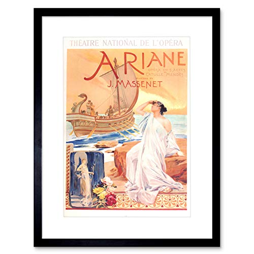 THEATRE STAGE NATIONAL OPERA ARIANE MUSIC MASSENET FRAMED ART PRINT B12X7797 von Wee Blue Coo