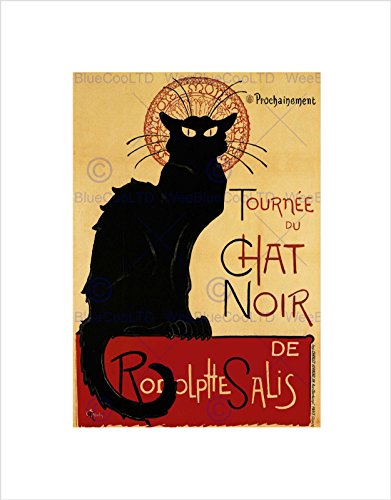 The Art Stop BLACK CAT CHAT NOIR RODOLPHE SALIS PARIS FRANCE VINTAGE FRAMED PRINT B12X2895 The Art Stop BLACK CAT CHAT NOIR RODOLPHE SALIS PARIS FRANCE VINTAGE FRAMED PRINT B12X2895 von Wee Blue Coo