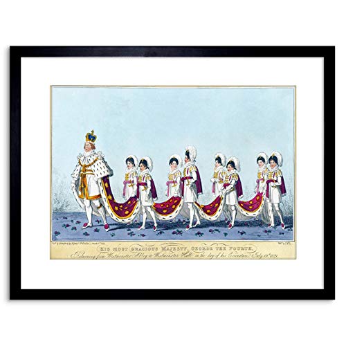 The Art Stop PAINTING CARICATURE CRUIKSHANK KING GEORGE IV CORONATION FRAMED PRINT F97x11458 von Wee Blue Coo
