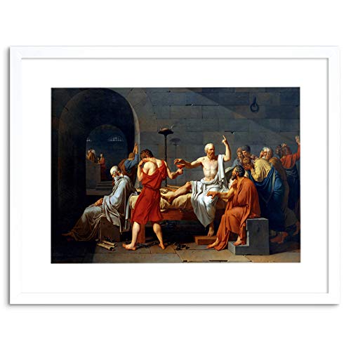 The Art Stop PAINTING HISTORIC STUDY GREECE DAVID DEATH SOCRATES FRAMED PRINT F97x11519 von Wee Blue Coo