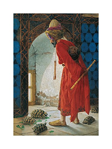 The Art Stop PAINTING OSMAN HAMDI BEY TORTOISE TRAINER OLD MASTER FRAMED PRINT F12X4376 von Wee Blue Coo