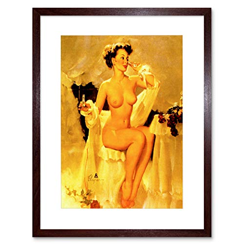 The Art Stop PAINTING PORTRAIT PIN UP GIRL UNDRESSED BEAUTY FORM FIGURE FRAMED PRINT B12X7460 von Wee Blue Coo