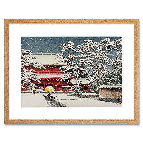 The Art Stop PAINTING TEMPLE KAWASE HASUI SNOW JAPAN FRAMED PRINT F12X3149 von Wee Blue Coo