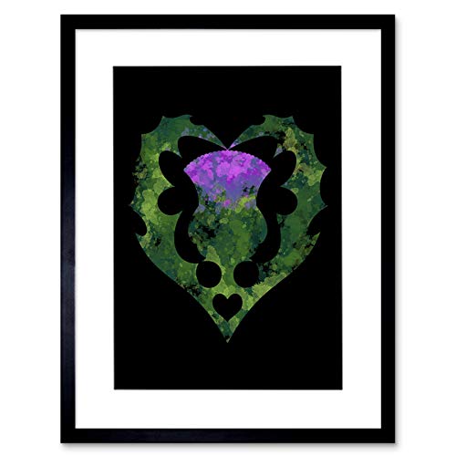 Wee Blue Coo Gemälde Distel schottische Blumen abstrakt, gerahmt, Kunstdruck Wee Blue Coo Gemälde Distel schottische Blumen abstrakt, gerahmt, Kunstdruck von Wee Blue Coo