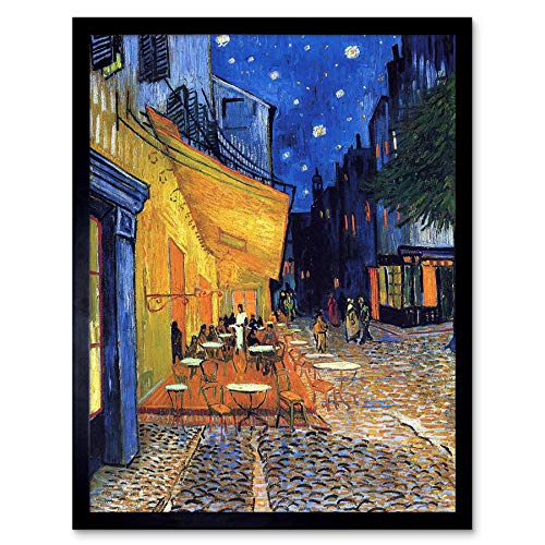 Wee Blue Coo Vincent Van Gogh Cafe Terrace Place Du Forum Arles 1888 Art Print Framed Poster Wall Decor Kunstdruck Poster Wand-Dekor-12X16 Zoll von Wee Blue Coo