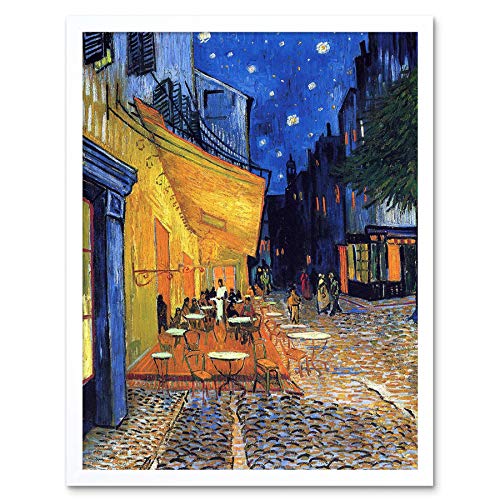 Wee Blue Coo Vincent Van Gogh Cafe Terrace Place Du Forum Arles 1888 Art Print Framed Poster Wall Decor Kunstdruck Poster Wand-Dekor-12X16 Zoll von Wee Blue Coo