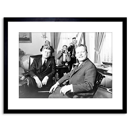 Wee Blue Coo 9x7 '' PHOTO B&W JFK KENNEDY MAYOR WILLY BRANDT BERLIN FRAMED ART PRINT F97X1712 Wee Blue Coo 9x7 '' PHOTO B&W JFK KENNEDY MAYOR WILLY BRANDT BERLIN FRAMED ART PRINT F97X1712 von Wee Blue Coo