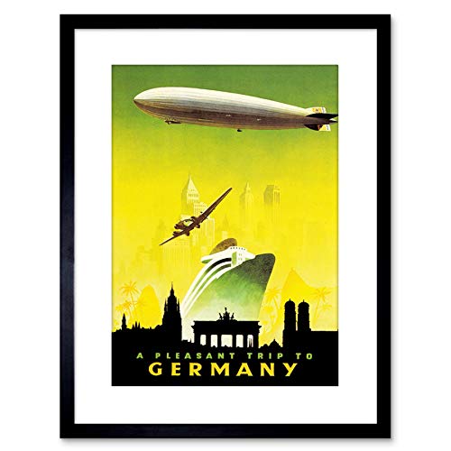 Wee Blue Coo 9x7 '' TRAVEL BOAT AIRSHIP ZEPPELIN PLANE BERLIN FRAMED ART PRINT F97X1237 Wee Blue Coo 9x7 '' TRAVEL BOAT AIRSHIP ZEPPELIN PLANE BERLIN FRAMED ART PRINT F97X1237 von Wee Blue Coo