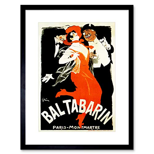 Wee Blue Coo ADVERT THEATRE CABARET BAL TABARIN PARIS BLACK FRAMED ART PRINT PICTURE B12X3238 Wee Blue Coo ADVERT THEATRE CABARET BAL TABARIN PARIS BLACK FRAMED ART PRINT PICTURE B12X3238 von Wee Blue Coo