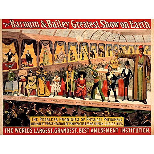 Wee Blue Coo Advert Cultural Exhibition Freak Show Barnum Bailey Art Print Poster Wall Decor Kunstdruck Poster Wand-Dekor-12X16 Zoll von Wee Blue Coo