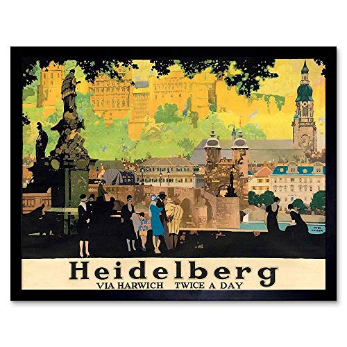Wee Blue Coo Advert Heidelberg Rail City Painting Art Print Framed Poster Wall Decor Kunstdruck Poster Wand-Dekor-12X16 Zoll Wee Blue Coo Advert Heidelberg Rail City Painting Art Print Framed Poster Wall Decor Kunstdruck Poster Wand-Dekor-12X16 Zoll von Wee Blue Coo