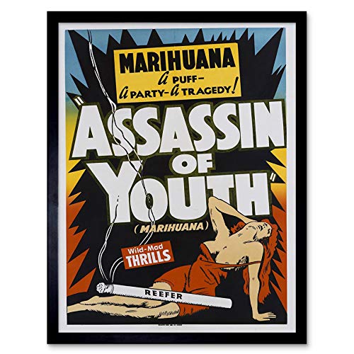 Wee Blue Coo Attentäter der Jugend Marhuana Marihuana Reefer Gerahmter Druck 30x40 cm Wee Blue Coo Attentäter der Jugend Marhuana Marihuana Reefer Gerahmter Druck 30x40 cm von Wee Blue Coo