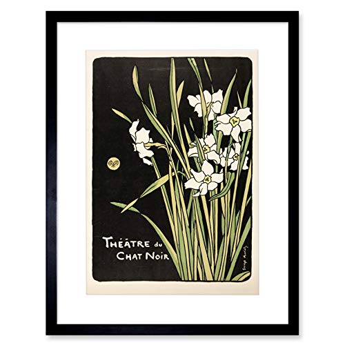 Wee Blue Coo Auriol-Programmcover Theater Chat Noir Gerahmter Kunstdruck 30x40 cm von Wee Blue Coo