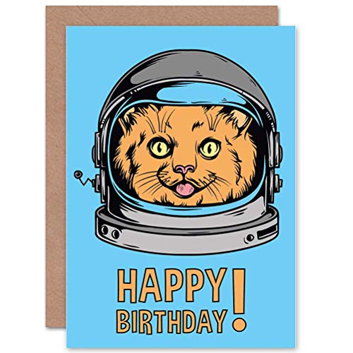 Wee Blue Coo Feier Weltraum Astronaut Geschenk Karte mit Katzenmotiv Geburtstagskarte Wee Blue Coo Feier Weltraum Astronaut Geschenk Karte mit Katzenmotiv Geburtstagskarte von Wee Blue Coo