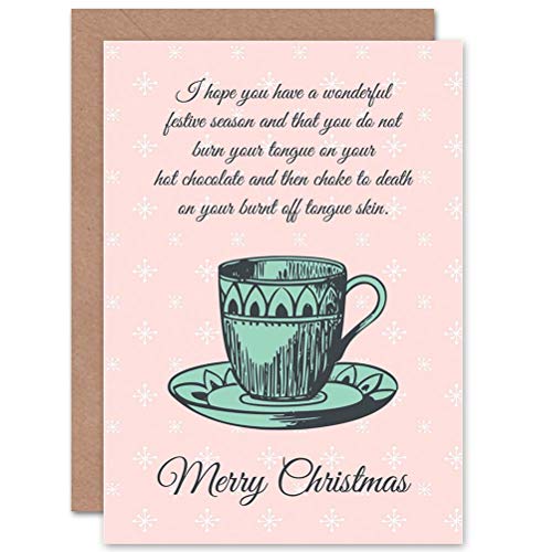 Wee Blue Coo CARD CHRISTMAS XMAS MERRY BURNT TONGUE FUNNY PRESENT GIFT von Wee Blue Coo