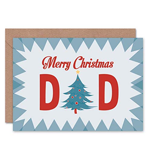 Wee Blue Coo CARD CHRISTMAS XMAS MERRY DAD FATHER TREE DESIGN PRESENT GIFT von Wee Blue Coo