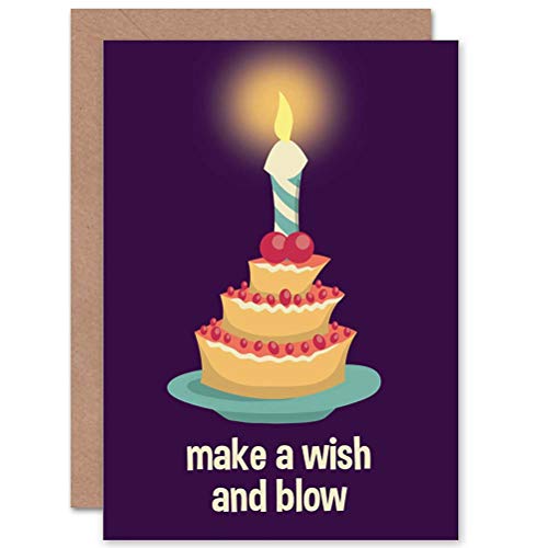 Wee Blue Coo CARD HAPPY BIRTHDAY ADULT CAKE CANDLE MAKE WISH GIFT von Wee Blue Coo