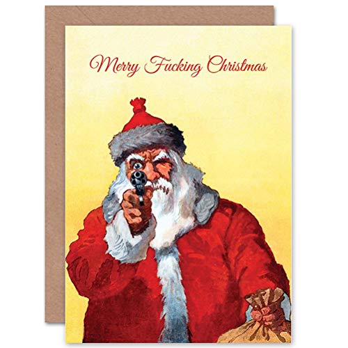 Wee Blue Coo CARD MERRY CHRISTMAS XMAS ADULT THEME ANGRY SANTA FUN GIFT von Wee Blue Coo