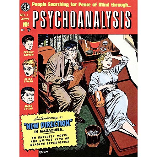 Wee Blue Coo Comic Book Cover Psychoanalysis Psychiatrist Patient Couch Mind Art Print Poster Wall Decor Kunstdruck Poster Wand-Dekor-12X16 Zoll von Wee Blue Coo