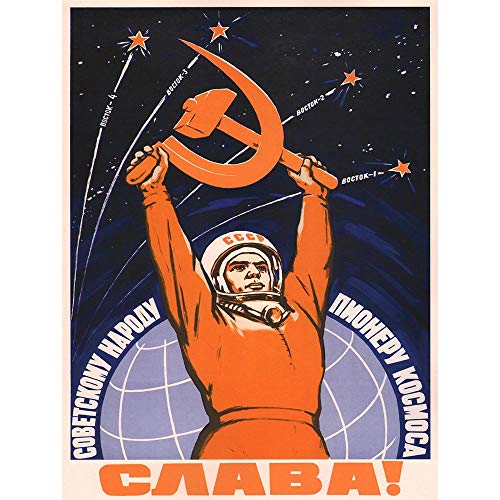 Wee Blue Coo Cosmonaut Gagarin USSR Red Communism Art Print Poster Wall Decor Kunstdruck Poster Wand-Dekor-12X16 Zoll Wee Blue Coo Cosmonaut Gagarin USSR Red Communism Art Print Poster Wall Decor Kunstdruck Poster Wand-Dekor-12X16 Zoll von Wee Blue Coo