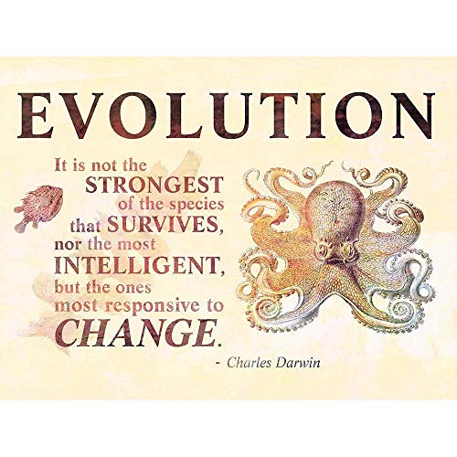 Evolution Darwin Responsive Change Strongest Quote Octopus Art Print Poster Wall Decor 12X16 Inch Evolution Darwin Responsive Change Strongest Quote Octopus Art Print Poster Wall Decor 12X16 Inch von Wee Blue Coo