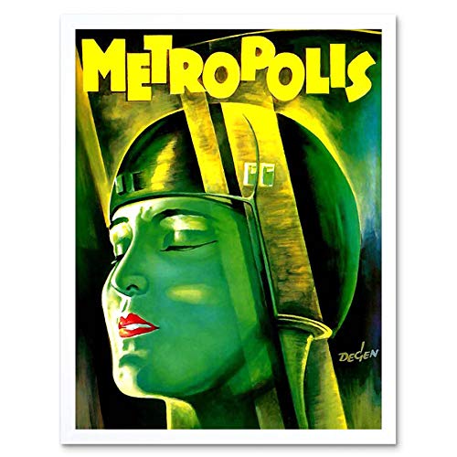 Wee Blue Coo Film Movie 1927 Metropolis Vintage Art Print Framed Poster Wall Decor Kunstdruck Poster Wand-Dekor-12X16 Zoll von Wee Blue Coo