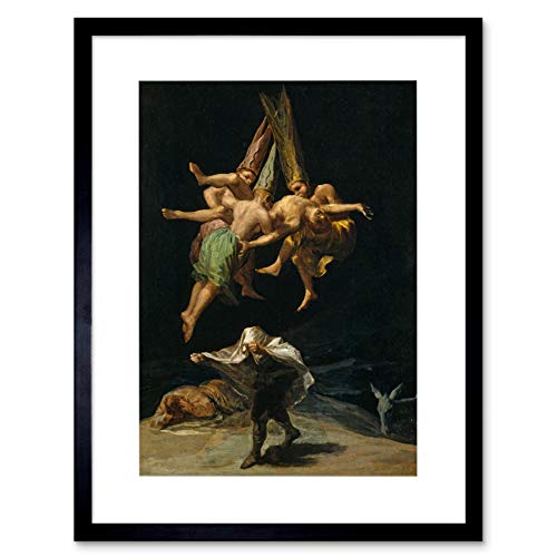 Wee Blue Coo Goya The Witches' Flight 12x16'' Framed Art Print F12x12039 von Wee Blue Coo