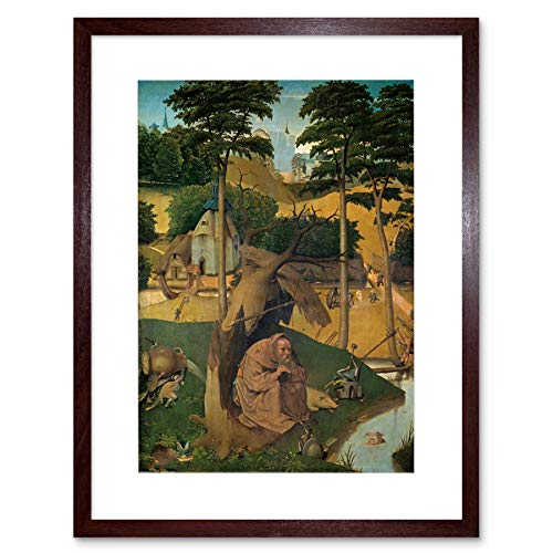 Wee Blue Coo HIERONYMUS BOSCH TEMPTATION OF ST ANTHONY FRAMED ART PRINT MOUNT B12X396 von Wee Blue Coo