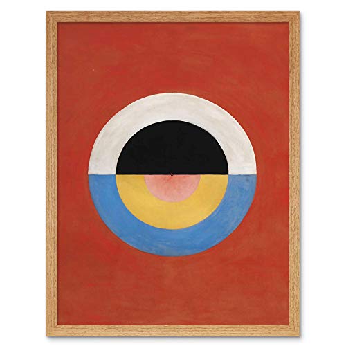 Wee Blue Coo Hilma Af Klint Svanen Abstract Circles Painting Art Print Framed Poster Wall Decor Kunstdruck Poster Wand-Dekor-12X16 Zoll von Wee Blue Coo