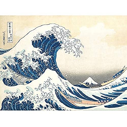 Wee Blue Coo Hokusai Great Wave off Kanagawa Unframed Wall Art Print Poster Home Decor Premium Toll Wand Zuhause Deko von Wee Blue Coo
