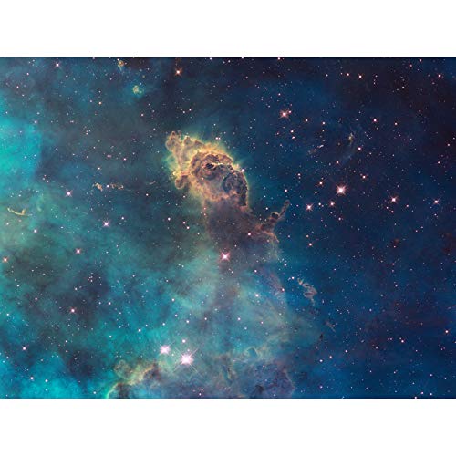 Wee Blue Coo Hubble Space Telescope Jet In Carina Wfc3 Uvis Art Large Art Print Poster Wall Decor 18x24 inch von Wee Blue Coo