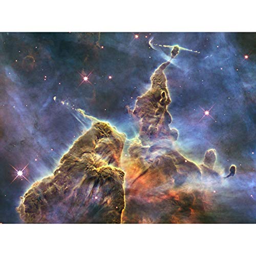 Wee Blue Coo Hubble Space Telescope View Of Mystic Mountain Art Large Art Print Poster Wall Decor 18x24 inch von Wee Blue Coo