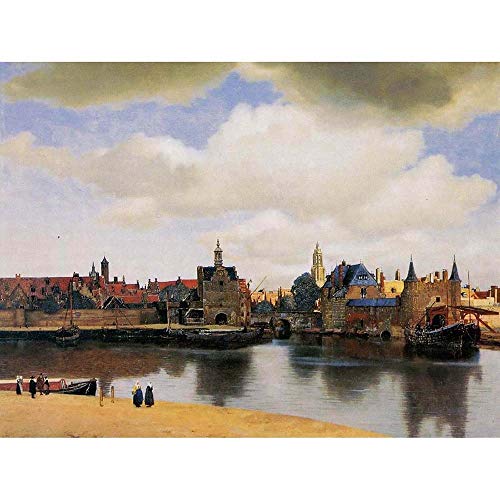 Wee Blue Coo Johannes Vermeer View Of Delft Old Master Painting Art Print Poster Wall Decor Kunstdruck Poster Wand-Dekor-12X16 Zoll von Wee Blue Coo