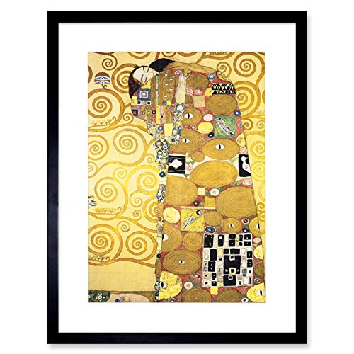 Wee Blue Coo Klimt Frieze Villa Stoclet Palace Brussels Artwork Framed Wall Art Print 12X16 Inch Palast Wand von Wee Blue Coo