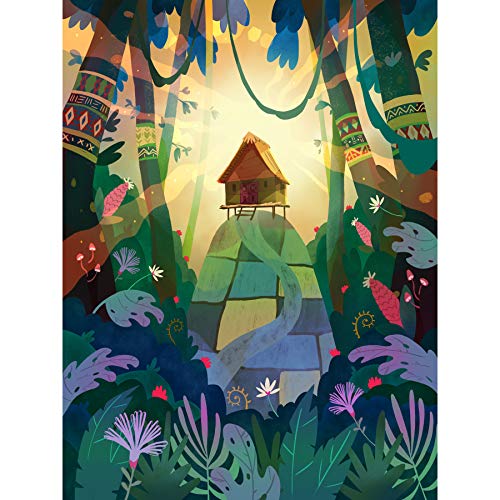 Wee Blue Coo LTD Jungle Girls Cabin Sunset Canvas Wall Art Print Urwald Mädchen Sonnenuntergang Wand von Wee Blue Coo